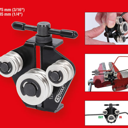 KS TOOLS Outil de dressage / cintrage pour circuits de frein, 4,75 mm (3/16') + 6,35 mm (1/4') ( 120.1004 )
