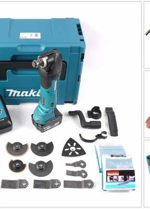 Makita DTM 51 RM1J3 18V Li-ion Akku Multifunktion Werkzeug mit Akku, Ladegerät und Zubehör im MAKPAC - Toolbrothers