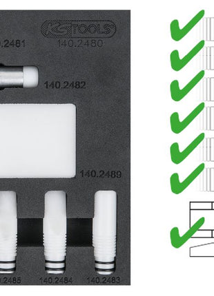 KS TOOLS Rückschlagdorn-Satz, 10-tlg ( 140.2480 ) - Toolbrothers