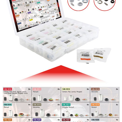 KS TOOLS RDKS / TPMS Service-Sortiment für Reifendruck-Kontrollsysteme, 142-tlg ( 149.0200 ) - Toolbrothers