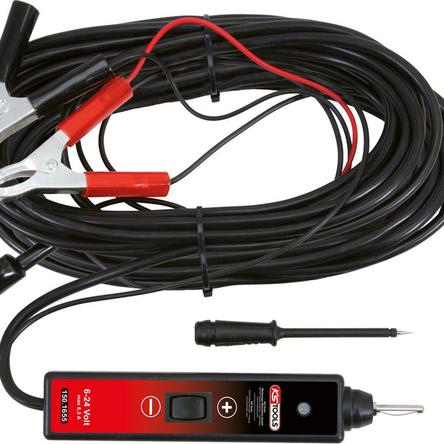 KS TOOLS Funktionsprüflampe 6-24V DC mit 25 Meter Kabel ( 150.1655 ) - Toolbrothers