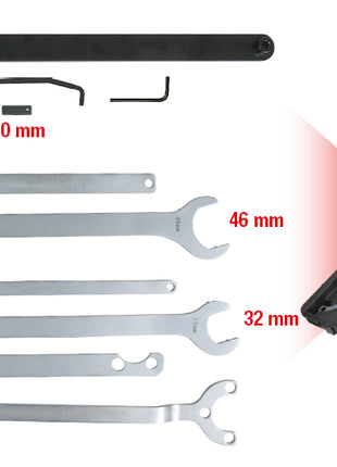 KS TOOLS Lüfter-Naben-Schlüssel-Satz, 12-tlg ( 150.3320 ) - Toolbrothers