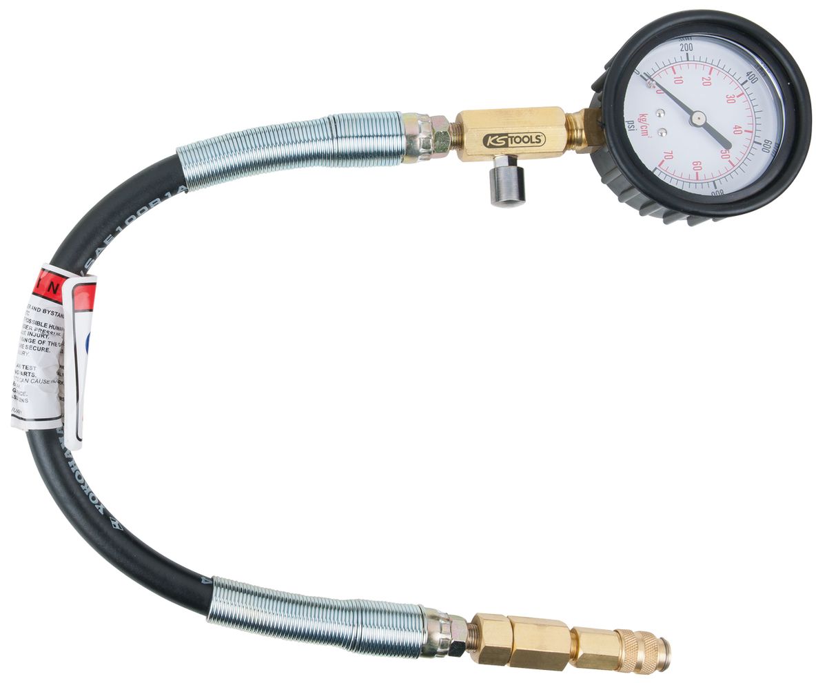 KS TOOLS Manomètre avec flexible, 0-1000 psi, Ø 70 mm ( 150.3661 )