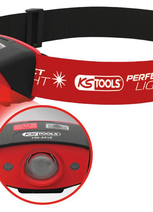 KS TOOLS perfectLight Kopflampe mit Bewegungssensor 120 Lumen ( 150.4410 ) - Toolbrothers