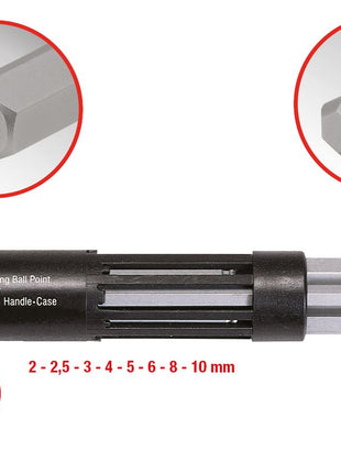 KS TOOLS 3 in 1 Innen6kant-Winkelstiftschlüssel-Satz,8-tlg lang, Kugelkopf ( 151.2100 ) - Toolbrothers