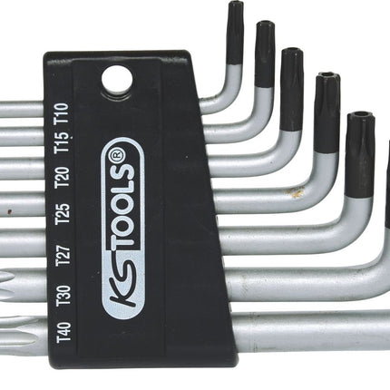 KS TOOLS Torx Jeu de clé mâle, percé, 7pcs Courtes TB10-TB40 ( 151.4150 )