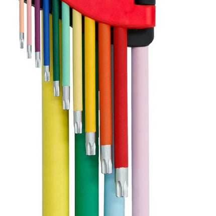 KS TOOLS Torx-Winkelstiftschlüssel-Satz, extra lang, 14-tlg ( 151.4440 ) - Toolbrothers