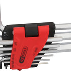 KS TOOLS Innensechskant-Winkelstiftschlüssel-Satz, im Klapphalter,9-tlg1/16