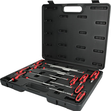 KS TOOLS T-Griff-Schlüssel-Satz, Torx mit Bohrung,9-tlgTB10-TB50 ( 151.8160 ) - Toolbrothers