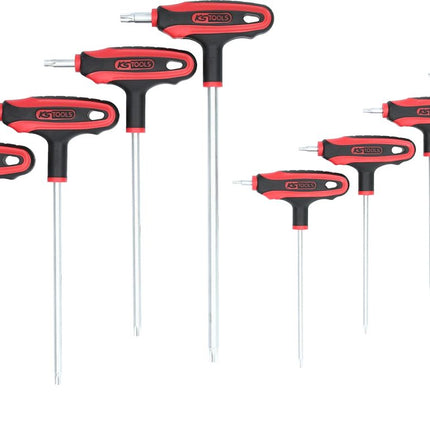 KS TOOLS T-Griff-Torx-Winkelstiftschlüssel-Satz, 8-tlgBohrung ( 151.8165 ) - Toolbrothers