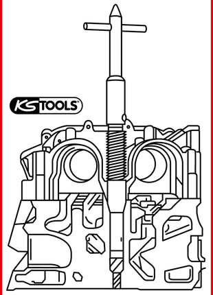 KS TOOLS Injektoren-Sitz-Reinigungswerkzeug, BMW M47TU, M57 und M57TU ( 152.1386 ) - Toolbrothers