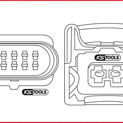 KS TOOLS Kabel-Entriegelungswerkzeug für Flachstecker und Flachsteckhülse 2,8-6,3mm ( 154.0011 ) - Toolbrothers