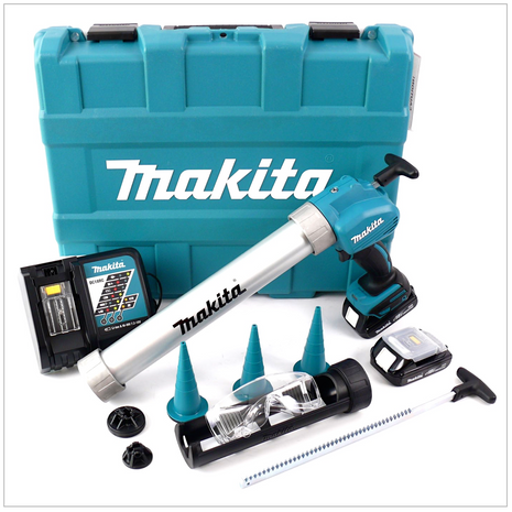 Makita BCG 180 RHEX Akku-Kartuschenpistole 18 V im Koffer inkl. 2 Akkus und Ladegerät - Toolbrothers