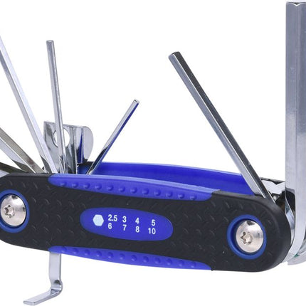 KS TOOLS Innensechskant-Winkelstiftschlüssel-Klapphalter,8-tlg ( 158.3540 ) - Toolbrothers