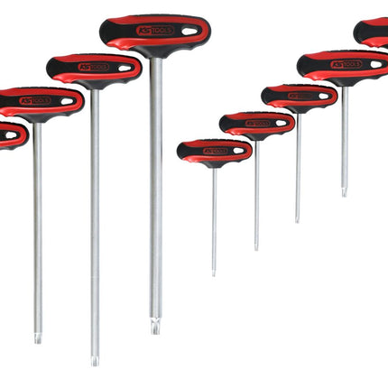 KS TOOLS T-Griff-Torx-Winkelstiftschlüssel-Satz, 9-tlg ( 158.8160 ) - Toolbrothers