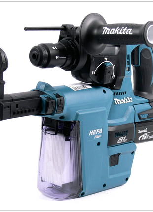 Makita DHR 243 RMJV Akku Bohrhammer 18 V 2,0 J SDS plus Brushless + 2x Akku 4,0 Ah + Ladegerät + Staubabsaugung + Makpac - Toolbrothers