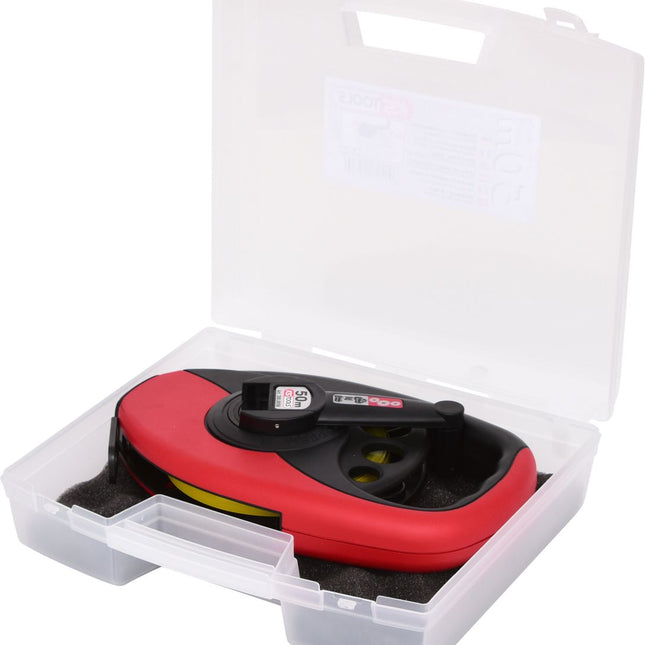 KS TOOLS Rahmenbandmaß mit gelbem Stahlband, Kunststoffgehäuse, 50m ( 300.0056 ) - Toolbrothers