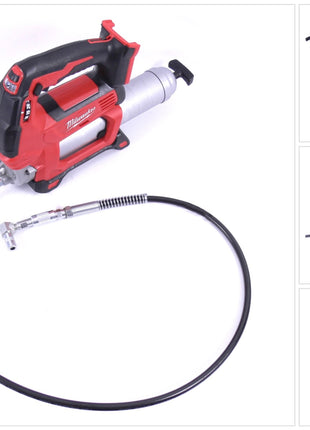 Milwaukee M18 GG-0 Akku Fettpresse 18 V 620 bar Solo - ohne Akku, ohne Ladegerät - Toolbrothers