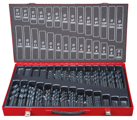 KS TOOLS Coffret de forets HSS-R laminés, 230 pcs, 1-13mm ( 330.1650 )