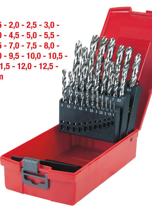 KS TOOLS HSS-G Spiralbohrer-Satz, Kunststoffkassette, 25-tlg 1-13mm ( 330.2623 ) - Toolbrothers