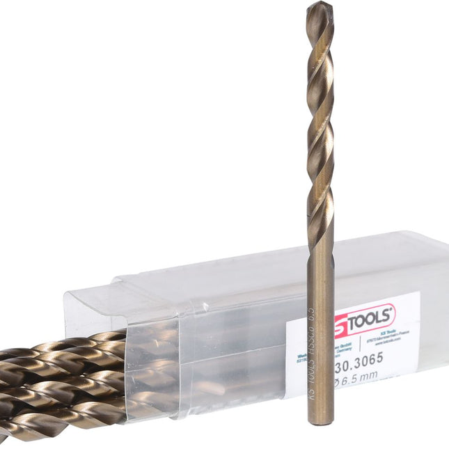 KS TOOLS HSS-G Co 5 Spiralbohrer, 6,5mm, 10er Pack ( 330.3065 ) - Toolbrothers