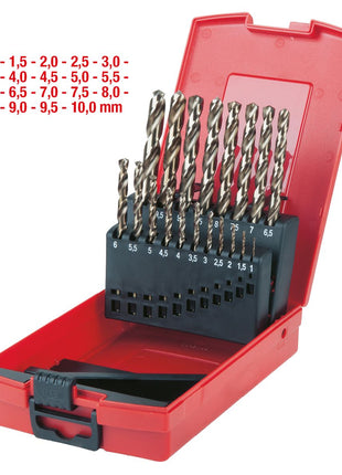 KS TOOLS HSS-G Co 5 Spiralbohrer-Satz, Kunststoffkassette 19-tlg 1-10mm ( 330.3620 ) - Toolbrothers