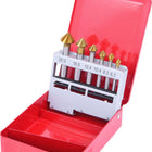 KS TOOLS HSS TiN Kegel-Entgratsenker-Satz, Stahlblechkassette 6-tlg ( 336.0426 ) - Toolbrothers
