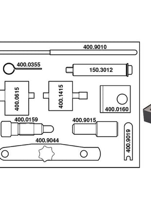 KS TOOLS Jeu d&apos;outils de réglage moteur pour VAG, 21 pcs ( 400.2225 )