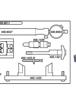 KS TOOLS Jeu d&apos;outils de réglage moteur pour VAG, 23 pcs ( 400.2300 )