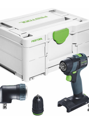 Festool TXS 18-Basic Akku Bohrschrauber 18 V 40 Nm Brushless + Winkelvorsatz + Systainer - ohne Akku, ohne Ladegerät - Toolbrothers