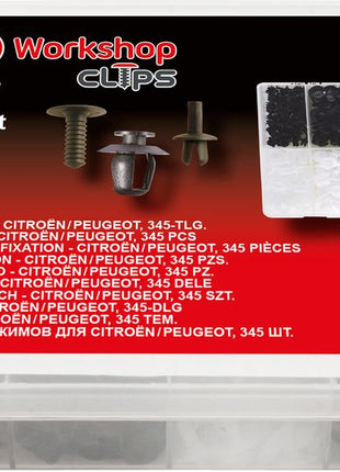 KS TOOLS Befestigungs-Clip-Satz Citroën/Peugeot, 345-tlg ( 420.0650 ) - Toolbrothers