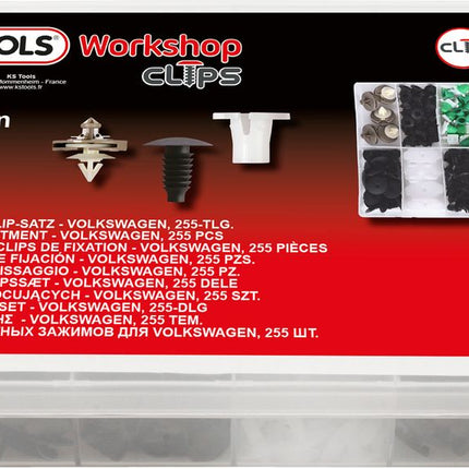 KS TOOLS Befestigungs-Clip-Satz für Volkswagen, 255-tlg ( 420.0850 ) - Toolbrothers