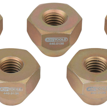 KS TOOLS Spezialmuttern-Satz, 5-tlg, M14x2 ( 440.0136 ) - Toolbrothers