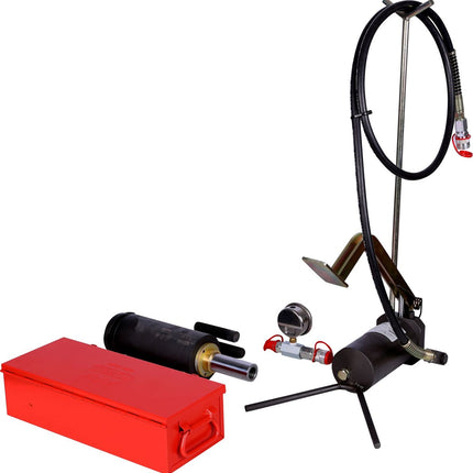KS TOOLS Système hydraulique 32t, avec pompe hydraulique et manomètre, 11 pcs ( 440.0585 )