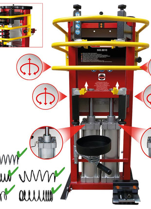 Compresor de muelles de pie de aire comprimido KS TOOLS con doble cilindro (500.8810)