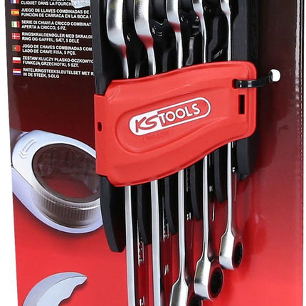KS TOOLS DUO GEARplus® Ratschenringmaulschlüssel-Satz mit Maul-Ratschenfunktion, 5-tlg ( 503.5205 ) - Toolbrothers
