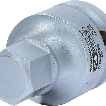 KS TOOLS 3/4" Kraft-Bit-Stecknuss Innensechskant kurz, 19mm ( 515.0003 ) - Toolbrothers