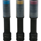 KS TOOLS SlimPOWER Alu-Felgen Kraft-Stecknuss-Satz, extra lang, 3-tlg, 1/2