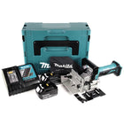 Makita DPJ 180 RMJ 18 V Li-Ion Akku Nutfräse im Makpac + 2 x 4,0 Ah Akkus + Ladegerät - Toolbrothers