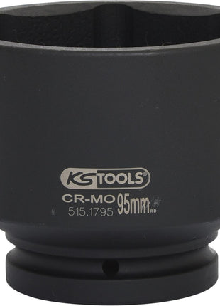 KS TOOLS 1" Sechskant-Kraft-Stecknuss, kurz, 95mm ( 515.1795 ) - Toolbrothers