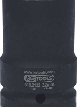 KS TOOLS 1" Sechskant-Kraft-Stecknuss, mittel lang, 32mm ( 515.2132 ) - Toolbrothers