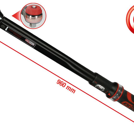 KS TOOLS 3/4' Clés dynamométriques ERGOTORQUE®precision à carré d'entraînement bouton, 110-550Nm ( 516.1490 )