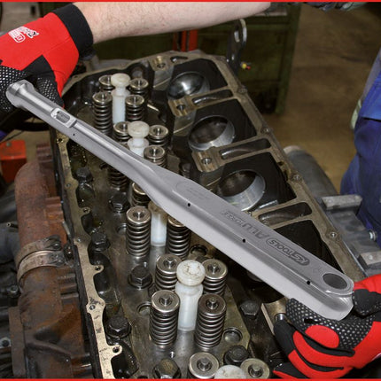 KS TOOLS Clé dynamométrique ALUTORQUEprecision 1/2', 20-120 Nm, serrage à droite et à gauche, carré double ( 516.5035 )