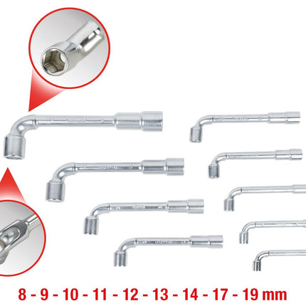 KS TOOLS ULTIMATEplus Doppel-Steckschlüssel-Satz, gekröpft, 9-tlg ( 517.0450 ) - Toolbrothers