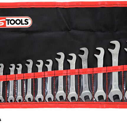 KS TOOLS Doppelmaulschlüssel-Satz,15°+75° 15-tlg3,2-14mm ( 517.1700 ) - Toolbrothers