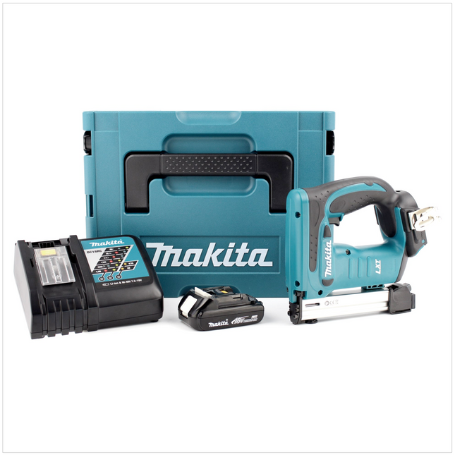 Makita DST 221 RY1J 18 V Li-Ion Akku Tacker im MAKPAC inkl. BL 1815 N Akku + Ladegerät - Toolbrothers