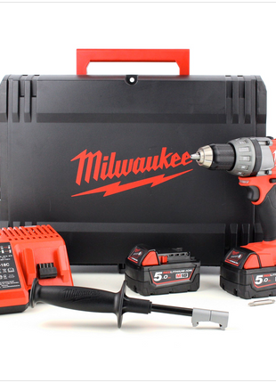 Milwaukee M18 CDD 502C 18 V Brushless Akku Bohrschrauber mit 2x 5 Ah Li-Ion Akku, Lader, Koffer ( 4933448125 ) - Toolbrothers