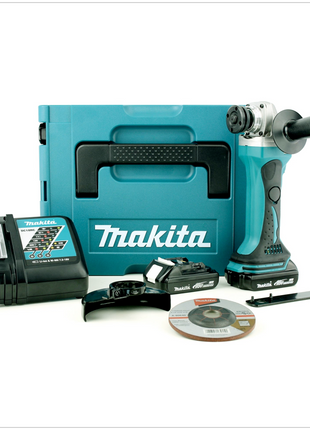 Makita DGA 452 RYJ Akku Winkelschleifer 18V 115mm + 2x Akku 1,5Ah + Ladegerät + Makpac - Toolbrothers