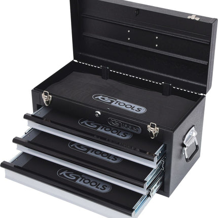 KS TOOLS Werkzeugtruhe mit 3 Schubladen-schwarz, L508xH255xB303mm ( 801.0003 ) - Toolbrothers