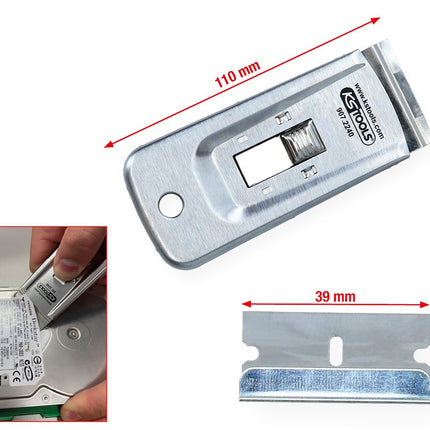 KS TOOLS Plakettenschaber, 39x110mm ( 907.2240 ) - Toolbrothers